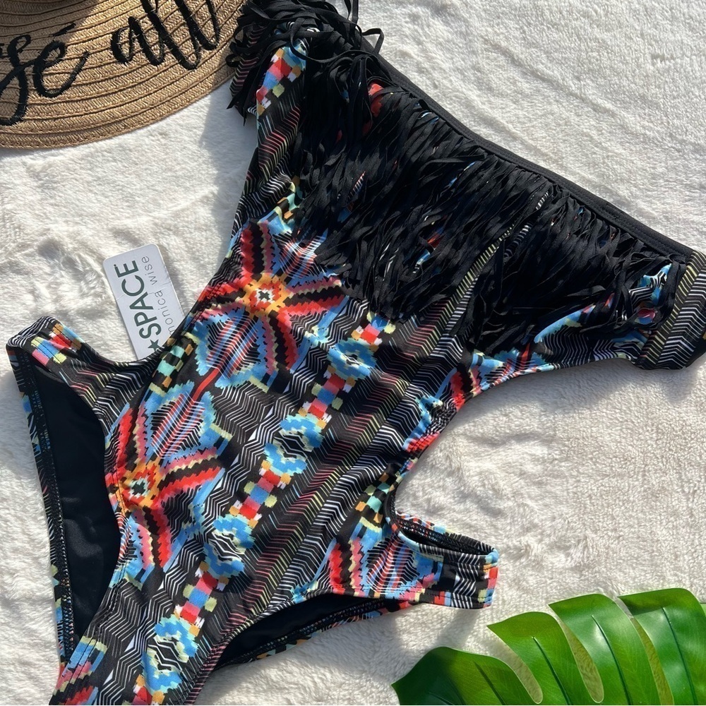 L*Space Cut Out Fringe One Piece Swimsuit - Picture 9 of 9